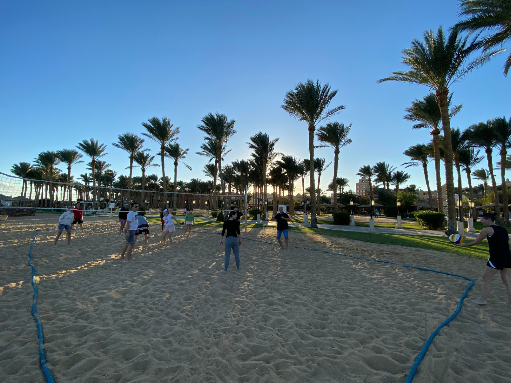 Beach volleyball.